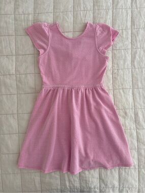 J. Crew - Crewcuts Pink Knit Flutter Sleeve Casual Dress with cute bow